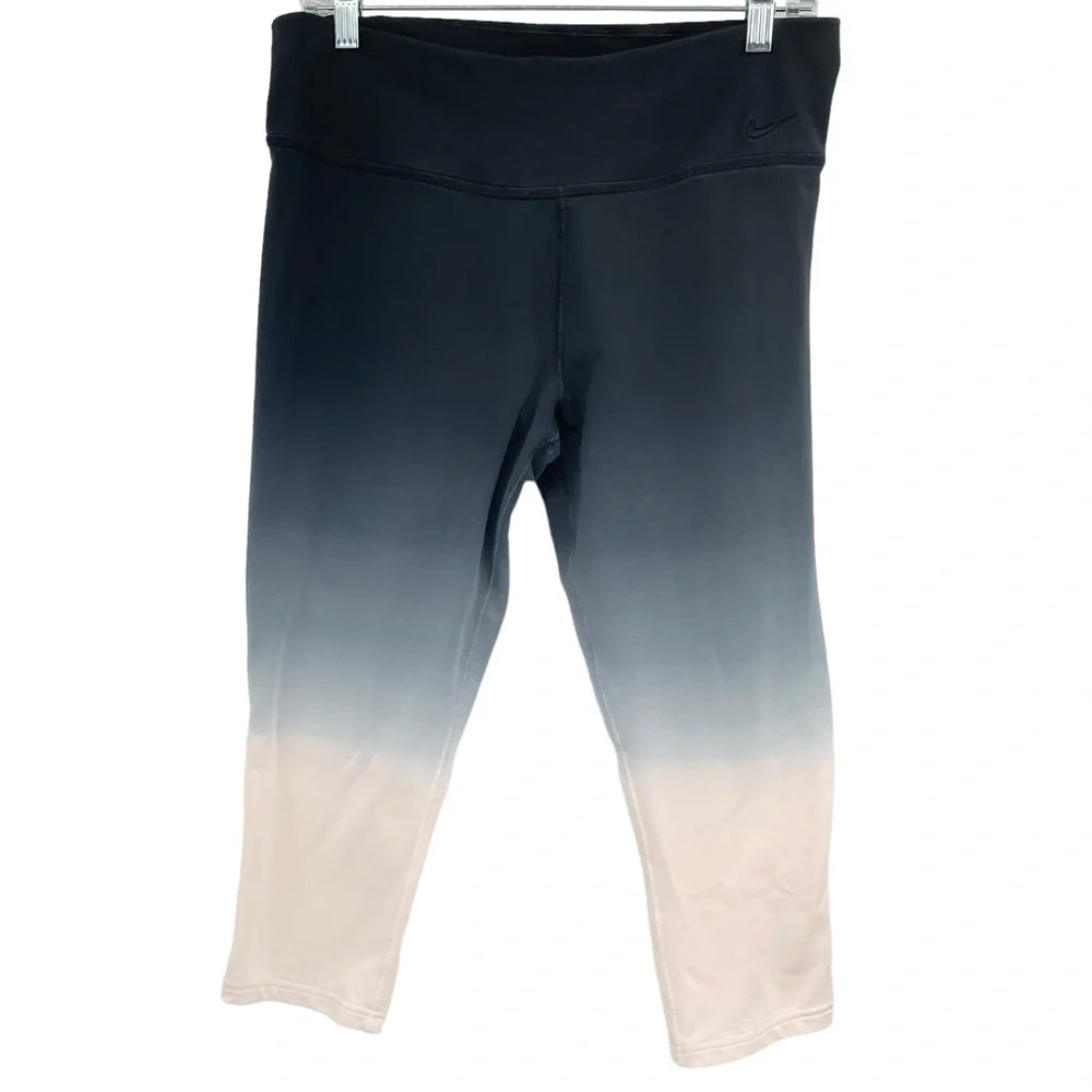 Nike Dri Fit Ombré Cropped Athletic Leggings Size Large